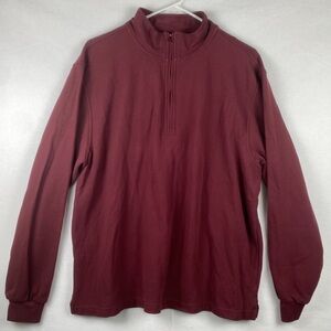 Jos. A. Bank — Travelers Collection | Maroon 1/4 Zip Collared Pullover | Size Lg